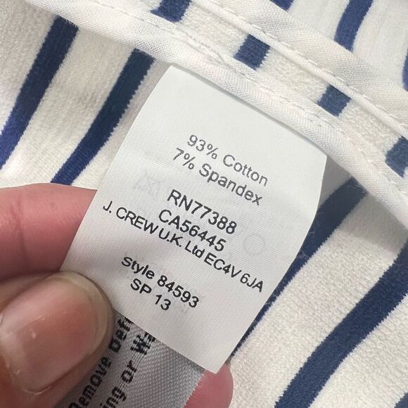 J.Crew Jacket in White & Blue Nautical Striped Stretch Blazer Size Small - Picture 15 of 15